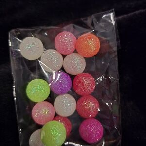 Colorful Glitter 16mm Bead  Set